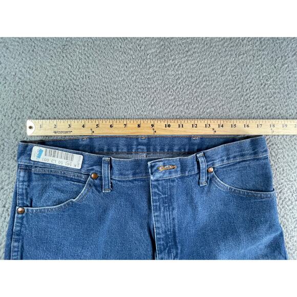 Vintage Wrangler Jeans Mens 36x30 Blue 13MWZ Denim Cowboy Boot Cut Fit Stonewash - Picture 5 of 8